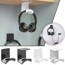 4pcs No Drill Gamepad Holder, Universal Game Controller Stand, Game Headset Organizer