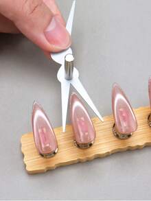 FULL BEAUTY 3D双头美甲贴纸，法式猫眼磁性效果，二合一磁性美甲贴纸，凝胶指甲油，美甲配件工具套装 - 彩色 - 查看 8