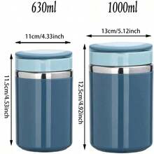 1pc 630ml Stainless Steel Insulated Food Jar - Reusable, Sealed Lunch Box For Soup & Hot Foods, Large Capacity Breakfast Cup - Perfect For School, College, Kitchen Organization & Storage,School Supplies - 彩色 - 查看 9