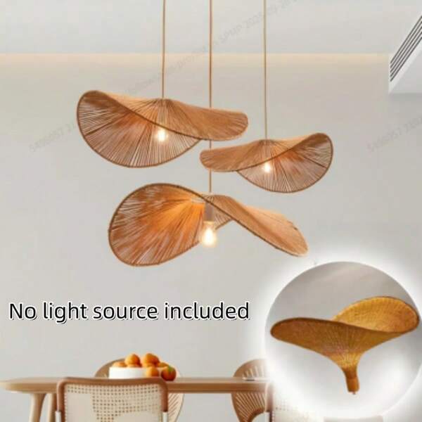 Vintage Branch Chandelier Shade, Jute Rope Woven Lamp Accessory With Personalized And Creativity, Suitable For Replacing E26, E27 Lamp Shade Accessories Living Room, Dining Room, Bedroom (Excluding Light Bulb, Not With Electricity).