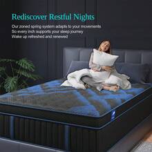 Duchess Colchón híbrido de muelles ensacados, espuma viscoelástica, firmeza media, tamaño individual, matrimonial, queen y king, en caja, de 25,4 cm, 30,5 cm y 35,5 cm, con alivio de presión. - 12 pulgadas - Ver 9