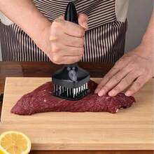 Meat Tenderizer Steak Tool, 48 Stainless Steel Ultra Sharp Needle Blades Meat Tenderizer Stapler For Tenderizing Steak/Beef/Pork/Turkey/Fish/Poultry/Veal Marinade. (Rectangle/Square/Round) - Black - View 15