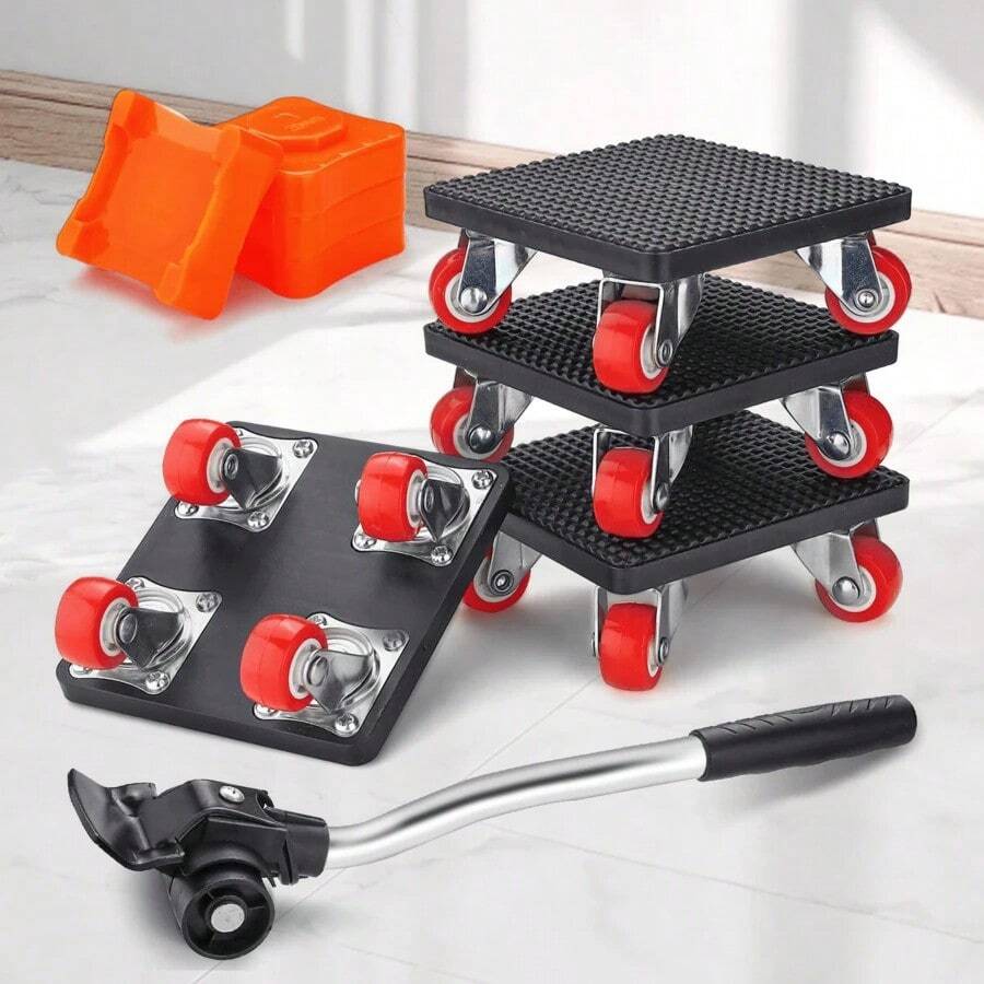 Heavy-Duty 360° Furniture Moving Tool Set – Lift & Slide Up To 1100 Lbs Effortlessly, Furniture Movers With Wheels, 360° Rotating Wheels, For Easy Moving Large Furnitures