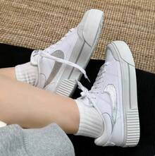 Nike 女鞋新款COURT LEGACY LIFT休閒鞋厚底板鞋 - 白色 - 查看 3