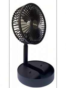 Ventilador USB Portátil Dobrável Recarregável com 3 velocidades, ideal para escritório, viagens, camping e uso diário em casa - Multicolorido - Visão 4
