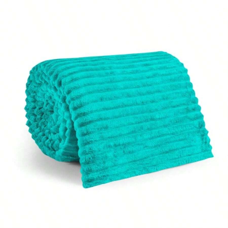 Anti-Allergic Blanket Soft High Relief Wavy Ribbed Double Blanket 2.00 X 1.80 M - Green - View 1