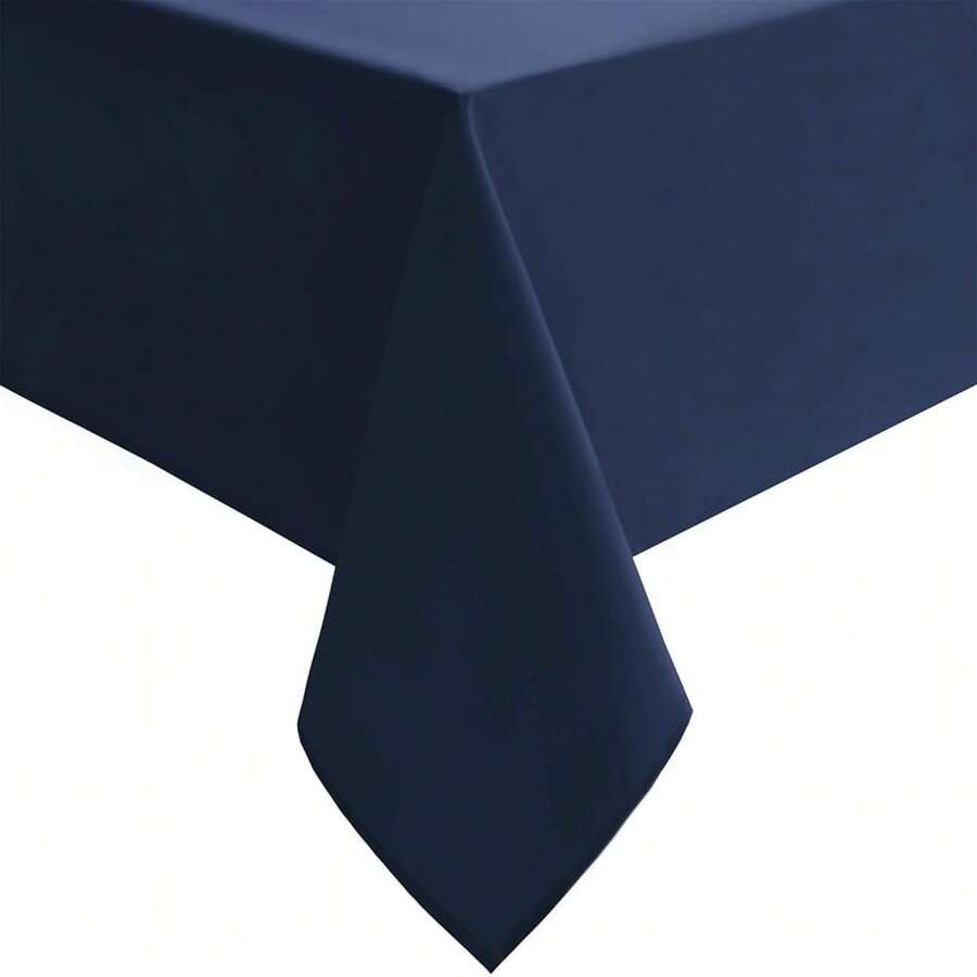 Mantel rectangular impermeable - Mantel de tela lavable para comedor, cocina, fiesta de cumpleaños y uso al aire libre, azul marino, 140 x 60 pulgadas - Multicolor15 - Ver 1