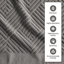 100% Cotton Soft Bath Towels Set Quick Dry And Highly Absorbent Textured Bath Towels 27" X 54" 4 Pack - Grey - View 2