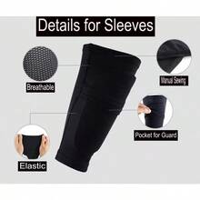 Soccer Shin Guards For Kid Youth Teen Adult Shin Guards Sleeves With Inserted Pocket Cushion Protection Reduce Shocks And Injuries For TeamSports