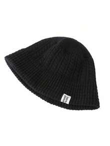 1pc New Knitted Woolen Hats, Men's And Women's Winter Fisherman Hats With Big Heads, Autumn And Winter Hats, Warm Cold Hats And Windproof Basin Hats, Suitable For Outdoor Gatherings