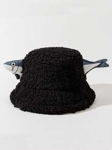 1pc New Salted Fish-Shaped Fisherman Hats, New Cartoon Cute Hats For Men And Women In Autumn And Winter, Warm, Fashionable And Funny Basin Hats, Suitable For Outdoor Gatherings