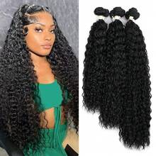 Water Wave Hair Bundles For Women Weave Curly Bundles Hair Extensions 9 Bundles Deep Wave Bundle 16 18 20 Inch Hair Weave Curly Wavy Texture - Multicolor - View 11