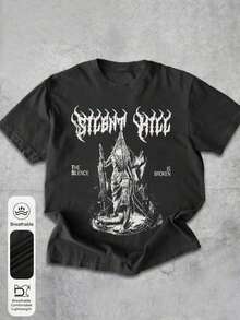 Women's Summer Plus Size Retro Silent Hill Pattern Printing Casual Simple Loose Daily Round Neck Short Sleeve T-Shirt Tops Women's Summer Plus Size T-Shirt Tops