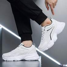 أحذية رياضية كاجوال للرجال المقاس 48 بتصميم كلاسيكي، خفيفة الوزن وشبكية تسمح بالتهوية، ماصة للصدمات، مناسبة للخريف والشتاء