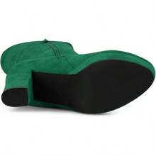 Platform Chunky Heel Over The Knee Thigh High Boots For Womenhalloween - Green - View 7