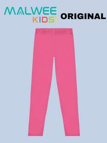 Malwee Kids Children's And Youth Leggings With Elastic Waistband In Malwee Cotton - 粉紅色的 - 查看 1