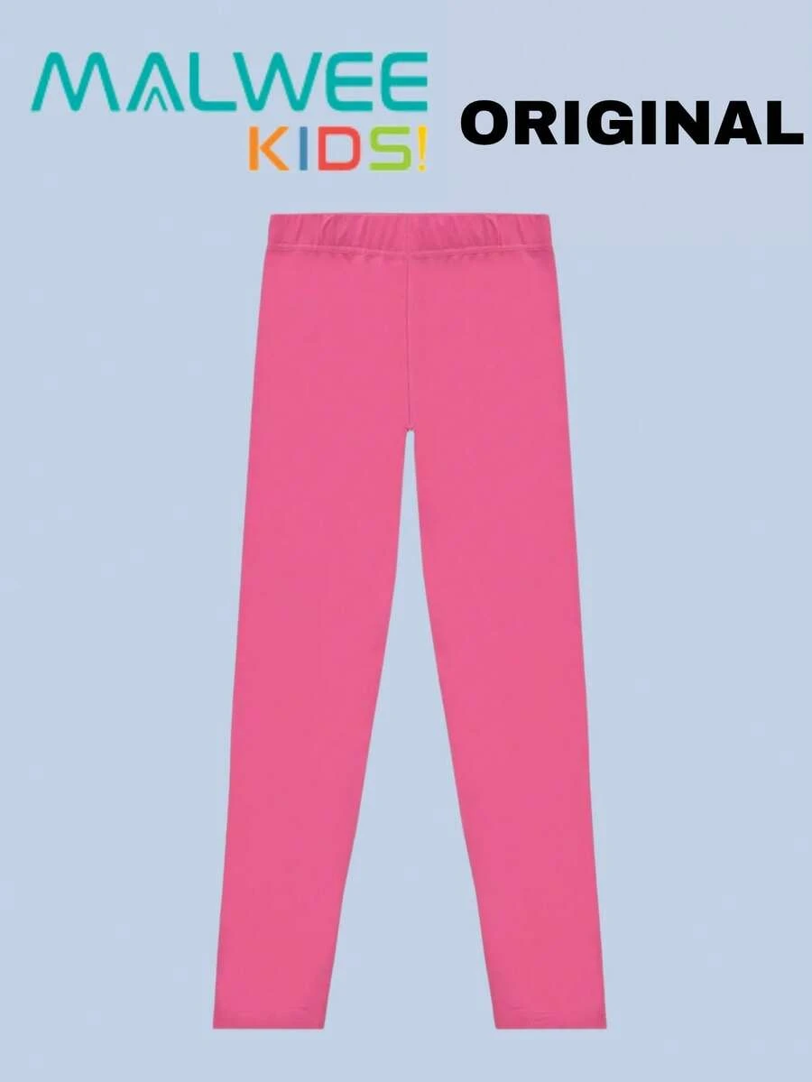Malwee Kids Children's And Youth Leggings With Elastic Waistband In Malwee Cotton - 粉紅色的 - 查看 1