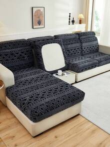 1 pièce Housse de canapé en forme de L amovible et épaissie, motif losange, 1/2/3/4 places, protecteur de canapé d'hiver