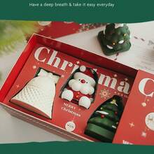 1pc Christmas Scented Candle Gift Set, Ambient Home Handmade Fragrance Decoration, Candle Christmas Gift, Christmas Decorations, Christmas Gifts - Multicolor - View 2