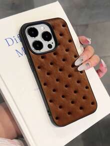 1pc Fashionable Soda Cracker Pattern Litchi Texture Waterproof Anti-Fall Anti-Slip Soft Phone Case, Suitable As Birthday/Holiday Gift For Friends, Family, Couples, Compatible With Apple// Phones - Multicolor - View 5