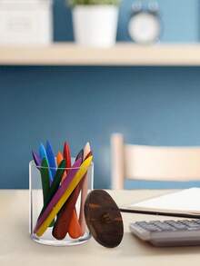 1个/2个/3个大容量透明塑料收纳罐套装，带木盖，适用于浴室、卧室、客厅、梳妆台，可收纳棉签、化妆棉等物品，家居收纳整理。 - 彩色 - 查看 9