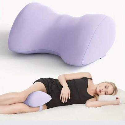 Leg And Knee Support Pillow - Machine Washable, Hypoallergenic, Medium Soft Firmness, Removable Nylon & Spandex Cover