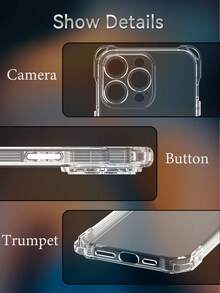 Ốp lưng điện thoại tự thiết kế theo yêu cầu, 1 chiếc ốp lưng TPU mềm trong suốt chống rơi, chống bám vân tay, ôm sát toàn màn hình, tương thích với iPhone 16/14 Plus/13 Pro/12 Pro Max/11/6P/7P/XS/XR, quà tặng cá nhân hóa cho người thân, người yêu, gia đình, bạn bè, sinh nhật, kỷ niệm. - Trong sáng - Xem 5