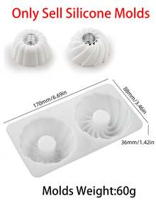 قالب سيليكون لشمعدان بتجويفين لكل قطعة، ديكور المنزل والغرفة والزفاف والطاولة، قالب لصنع شمعة عطرية يدوية، قالب للصابون والدونات والبودنج والراتنج الإيبوكسي والجبس، هدية للمرأة وعيد الميلاد وأفضل الهدايا للصديقات، هدية DIY