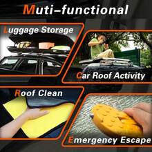 Foldable Car Door Step And Window Breakers 2-In-1, Multi-Function Car Climbing Pedals, SUV, Truck, Van Luggage Rack Auxiliary Ladder, Suitable For Car Roof Cleaning, Luggage Storage,  Off-Road Scenery Appreciation And Photography, Exterior Accessories, Automotive Body Steps - Yellow - View 5