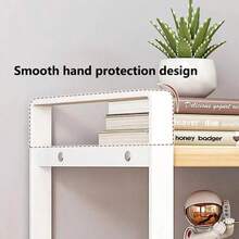 Iron Office Desk Storage Rack - Compact Multi-Tier Shelving Unit For Office Supplies, Books, And Decor - Rectangular Design With Minimalist Aesthetics - 木紋色+黑色雙層 - 查看 11