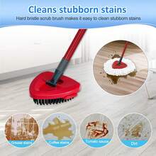 Mop Heads Replacements For O-Cedar RinseClean 2-Tank Spin Mop, Mop Replace Head For O Cedar, Spin Mop Heads For Ocedar Includes 3 Pack Mop Refills, 2 Upgrade Scrub Brush, 1 Mop Base For O-Cedar Mop - cho Ocedar Easywring 1 bình - Xem 6