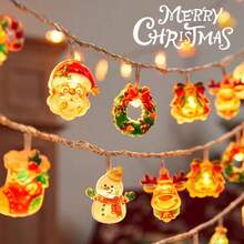 1pc 10-Style Acrylic String Lights, Suitable For Christmas, Halloween, Thanksgiving, Wedding, Party, Holiday, Gift, Home Decor, Bedroom Decor, Party Decor, Wall Decor, Birthday Decor, Garden Decor, Holiday Decor