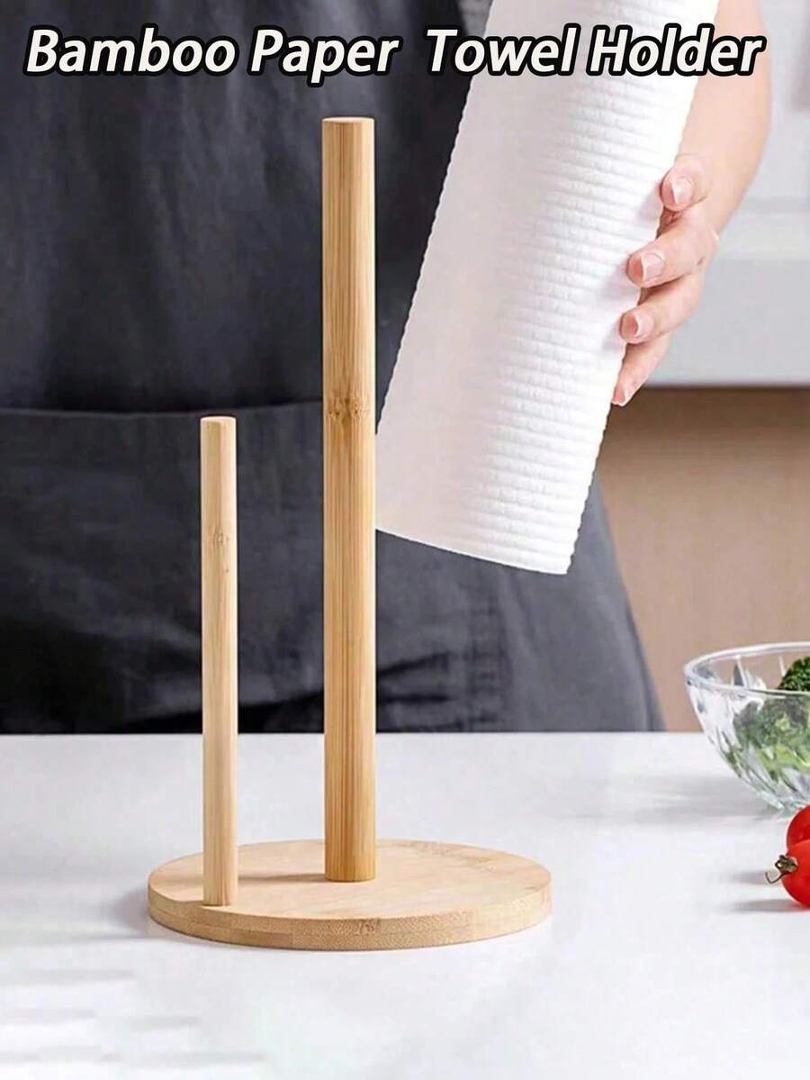 Giá đựng khăn giấy thẳng đứng bằng gỗ, giá đựng khăn giấy bằng tre - Giá đựng giấy cuộn cho nhà bếp và phòng ăn. - Nhiều màu - Xem 1