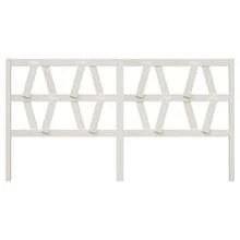 Kopfteil Weiß 206x4x100 cm Massivholz Kiefer