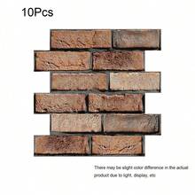 10/20 Pcs 3D Brick Pattern Creative Three-Dimensional Wall Stickers Self-Adhesive Wallpaper Easy To Peel And Stick Can Be Cut Wall Art Murals For DIY Kitchen Bathroom Office Living Room Home Wall Decor