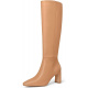 Tan-chunky Heel