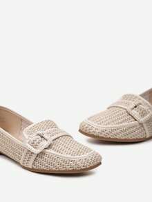 Mocassini intrecciati da donna - Scarpe casual estive morbide e confortevoli - Beige - Visualizzare 6