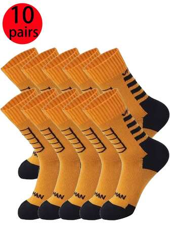 10/5/1 par plusstorlekar stickade herrstrumpor och fotledsstrumpor till mitten av vaden - Luktresistenta, fukttransporterande, elastiska strumpor, unisex strumpor till mitten av vaden och fotleden, mode, fritidsstrumpor, bekväma, andningsbara, luktresistenta, utomhussporter, löpning, fitness, cykling, fukttransporterande, snabbtorkande, kompressionsknästrumpor, affärsmässiga högtidsstrumpor, lämpliga för alla årstider, lämpliga för mäns och kvinnors dagliga bruk neutrala strumpor, lämpliga för utomhusfitness sportstrumpor, vuxen fukttransporterande snabbtorkande andningsbara bekväma strumpor till mitten av vaden, fotledsstrumpor