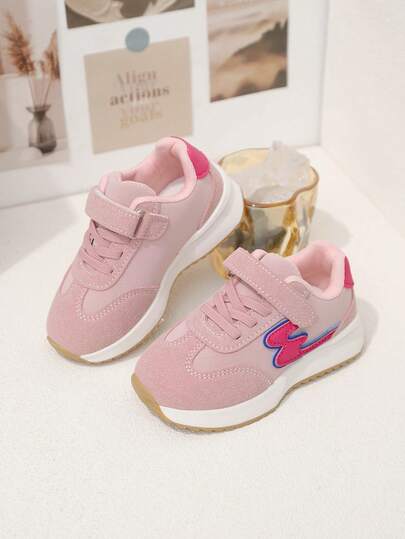 1 Pair Kids Casual Sports Shoes, Girls Fashion Comfortable Athletic Sneakers, Non- Soft Sole Toddler Running Shoes, Baby First Walking Shoes