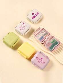 6格便携迷你药盒,粉色小药盒(带“药品”字样),6天周用药整理盒,字母旅行药盒,6格紧凑型药盒,每日维生素药盒,钱包式小药盒,字母ID吊坠收纳盒,耳环戒指首饰盒,学校、宿舍、居家、旅行必备,返校季、教师节礼物。旅行药盒,药品整理盒,户外旅行必备,急救包 - 彩色 - 查看 9