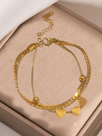 1pc Ins Style Multi-Layer Wrap Design Bracelet, Popular Among Young People, Multilayer Bracelet Accessory For Teenage Girls