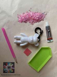 A Set Of Hand-Drilled Bears Composed Of 6pcs Accessories. Creative DIY Drill Bear, Made By Yourself, A Variety Of Colors Are Optional, And Can Also Be Used To Decorate Bags, Mobile Phone Chains And Various Key Chain Pendants, And Can Also Be Used As Christmas Stocking Stuffing Gifts - Multicolor - View 25