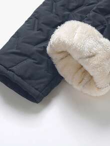 Winter Women's Plus Size Thermal Lined Straight Leg Sweatpants, Warm And Comfortable Casual Pants For Winter - 深灰色 - 查看 3