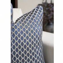 1 件奢华优雅几何抱枕套，无填充，高精度，隐形拉链开合，精致缝线，耐用拉链，适用于沙发、长沙发、床、汽车、椅子、靠窗座位、双人沙发、客厅、卧室、地板、长凳、办公室、咖啡厅 - 灰藍 - 查看 7