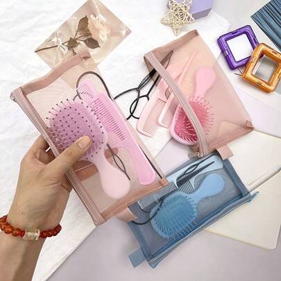 Mini Portable Compact Comb, Air Cushion Massage Small Comb, Hairstyling Comb, Suitable For Holiday Events Gifting, All Seasons