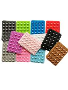 1 Piece Double-Sided Suction Cup Silicone Phone Sticky Handle, Suction Phone Case Holder, Hands-Free Sticky Phone Handle For Selfie And Video, Phone Finger Grip Holder