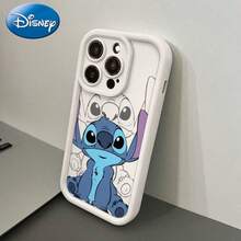 Miniso Licensed Stitch Cartoon Phone Cases, Which Are Shockproof And Drop-Resistant, Suitable For Iphone Models 17 Pro Max/17 Pro/17 AIR/17 16/15/14/13/12/11/7/8/7Plus/8Plus/Xs Max/Xs/X/Xr, Making Them Perfect Gifts For Holidays And Birthdays. - 黑色 - 查看 4