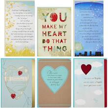 Love Card Assortment New Relationship Miss You Time Apart Just Because 6 Cards With Envelopes