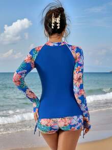 Elegante Traje De Baño De Dos Piezas, Cómodo Y Con Protección Solar,Top Y Braguita,2Piezas