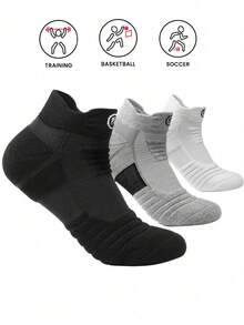 1/3 pares de meias de compressão esportivas, meias curtas respiráveis e explosivas, adequadas para fitness e uso diário - Multicolorido - Ver 1